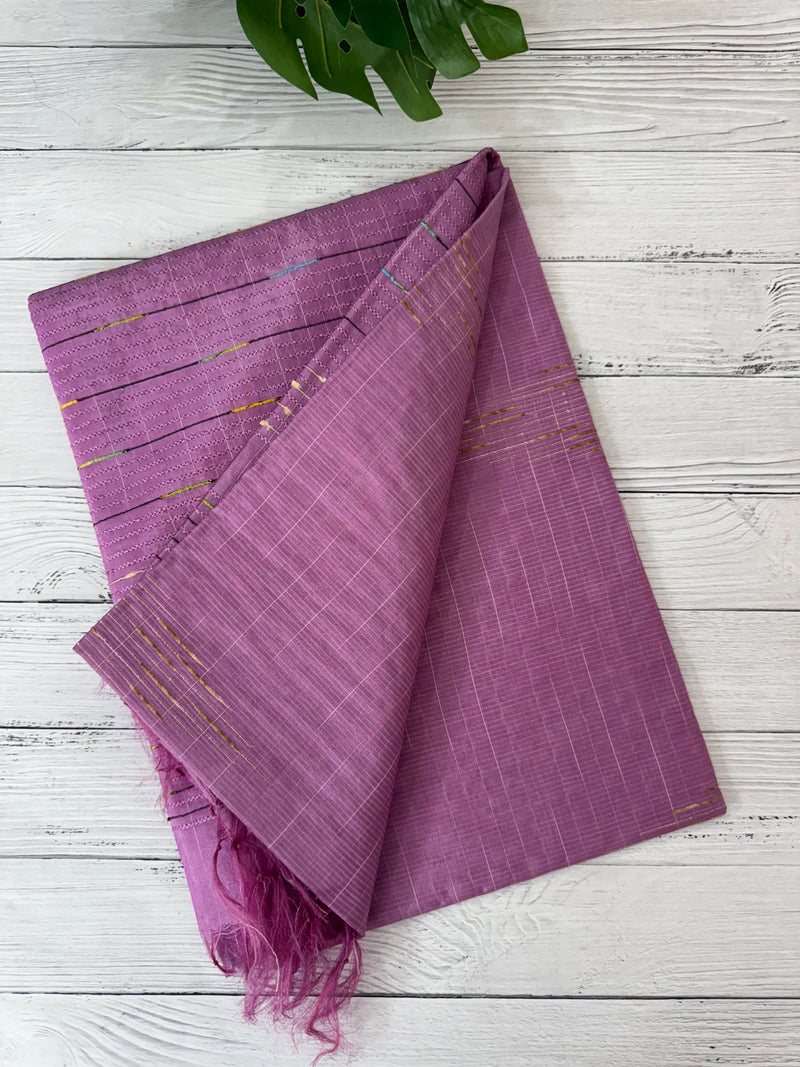 Blended tussar saree with thread work MTS5444