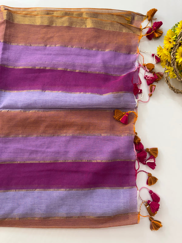 Rainbow Soft mulcotton saree MS4436