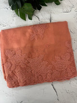 Soft organza saree with applique work - MCW225 Peach
