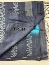 Bhagalpuri Semi tussar saree with contrast pallu and blouse MS899