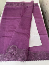 Glass Organza saree with cutwork borders - MSH005