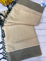 Kerala tissue saree- Gold checks