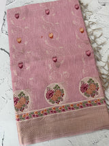 Tissue silk saree MS8190 - Pink