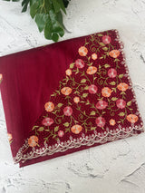 Cutwork Semi tussar saree MTSS680