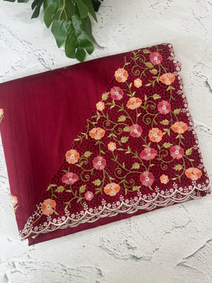 Cutwork Semi tussar saree MTSS680