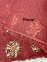 Silky kota embroidery saree MSK4333