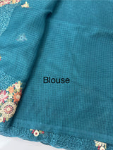 Silky kota saree with embriodery MS9087