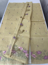 Netkota embriodery saree MS1494 DustyYellow