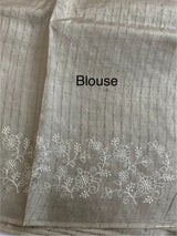 Pure desi tussar silk saree with embroidery(2) - MTSS659(1) Chiku