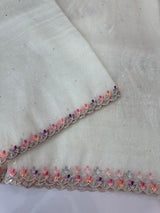 Tissue organza saree with fully worked blouse MS14176