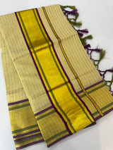 Kerala Golden tissue saree lines