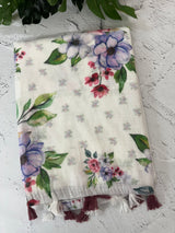 Digital printed semi Linen Saree MLS615