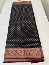 Banarasi viscose Georgette saree MKGS611- Black to Wine