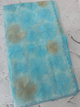 Viscose organza saree with thread work - MSH925 Blue