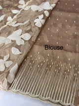 Organza saree with thread work- MC318