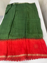 Chiffon georgette saree with crochet work - MS7633