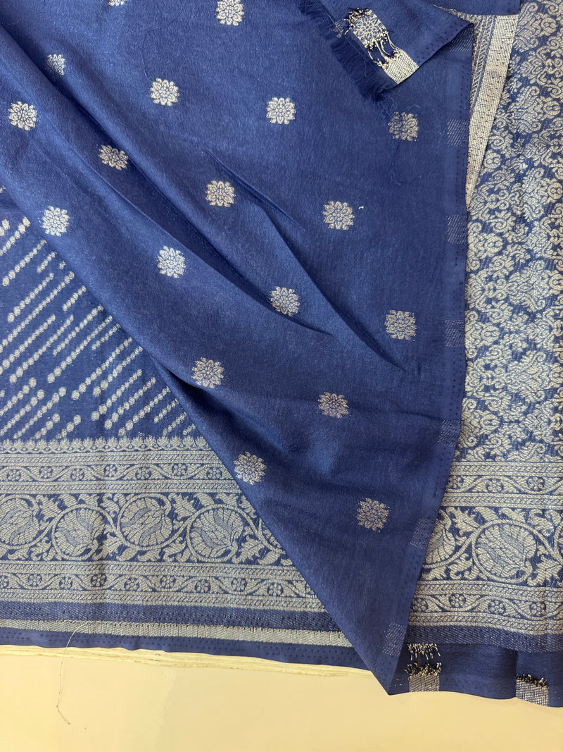 Soft chiffon Georgette saree - MS13321 Blue