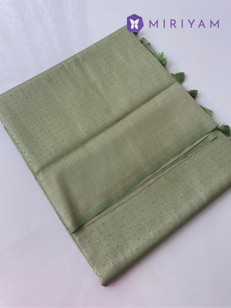 Banarasi soft silk saree MKSS123 - PistaGreen