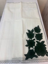 NetKota Applique work saree  MSH138- BottleGreen