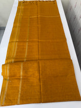 Tussar mix soft silk saree with Retta pettu borders - MST988 Mustard