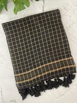 Soft mulcotton saree with zari checks MS4436