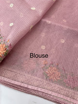 Silky kota embroidery saree MSK4333- PastelOnion