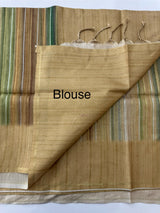 Multi color Semi soft silk saree with borders MSS590