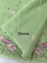 Netkota embriodery saree MS1494 LightGreen