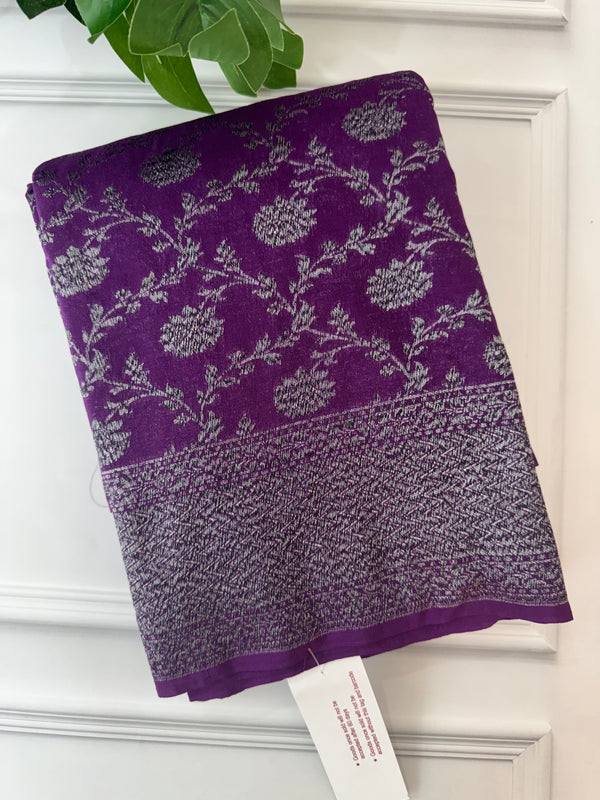 Banarasi viscose Georgette saree SEFNTHR - Purple