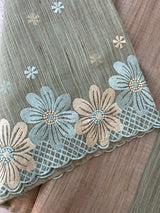 Soft Tissue kota embroidery saree MSK4660 GreyishBlue