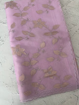 Viscose Organza saree with applique work-MSH238 Lavender