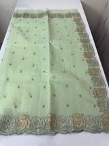 NetKota saree with Applique border  MSH131- DuskyGreen