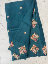 Silky kota saree with embriodery MS9087