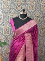 Blended tussar silk saree with Banarasi border FBTW3026