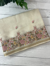 Chanderi viscose silk saree with embroidery MS98544