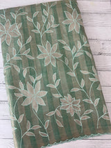 Tissue Silk applique work saree MSH133 Design 2 - JadeGreen