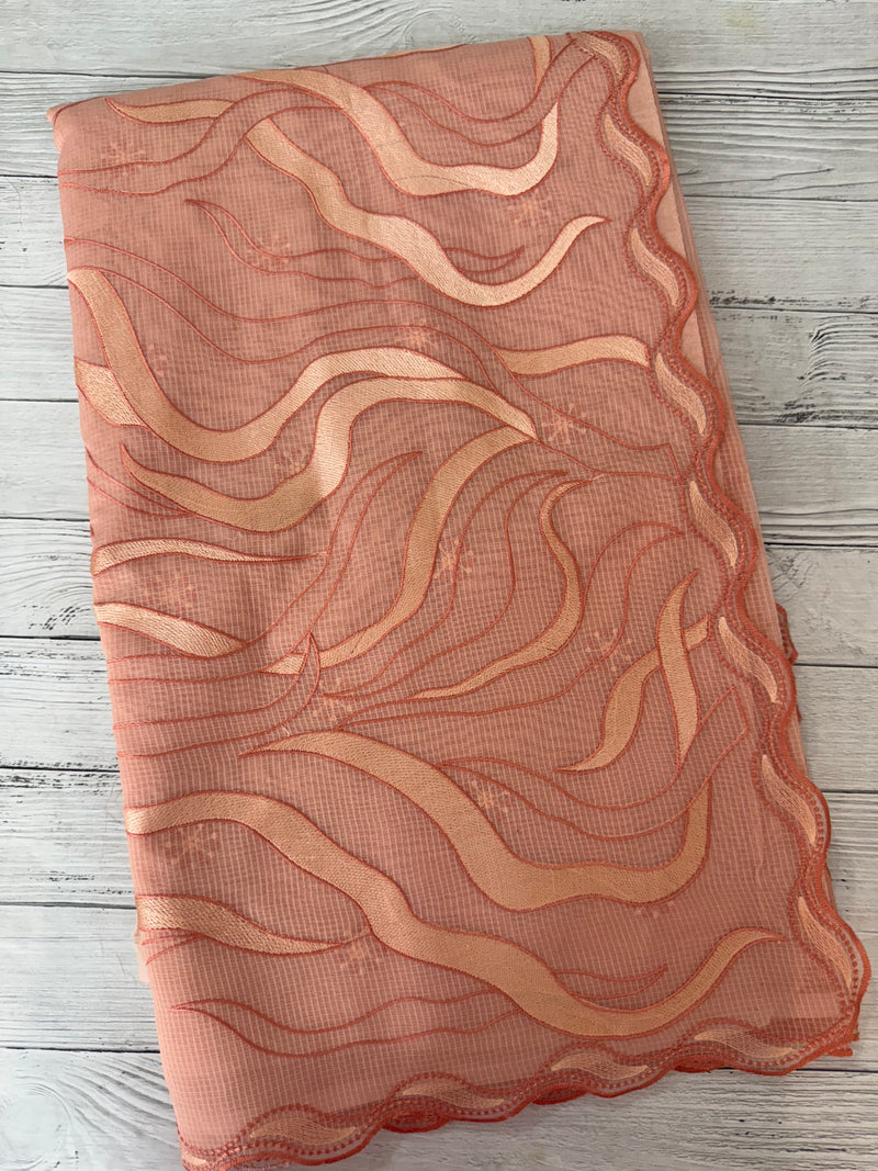 Kota silk embroidery saree  MSH125 - Peach