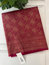 Banarasi semi katan saree SHKNSNM DarkBerryPink