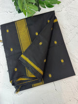 Maheshwari silk cotton saree with zari weaving MMJ764 Black