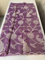 Crush Organza Applique work saree MS14987