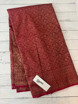 Banarasi semi katan saree SHKNSNM PinkRed