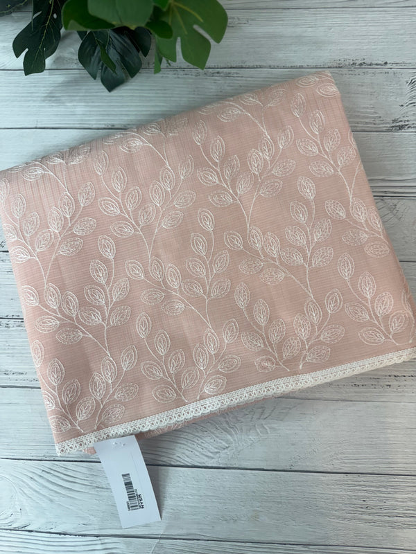 Kota cotton silk embriodery saree MS1455 -PastelPeach