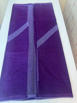 Supernet saree with crochet work and lace border MCJ5433 (V shape Crochet)