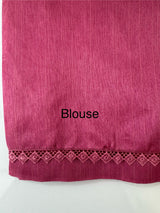Art silk saree with embroidery SVTS26 Pink