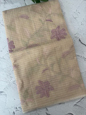 Netkota embriodery saree MS1496 Chiku