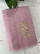 Tussar finish soft silk saree with thread embroidery MTS568 OnionPink
