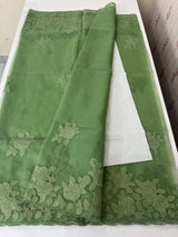 Soft organza saree with applique work - MCW225 DuskyGreen