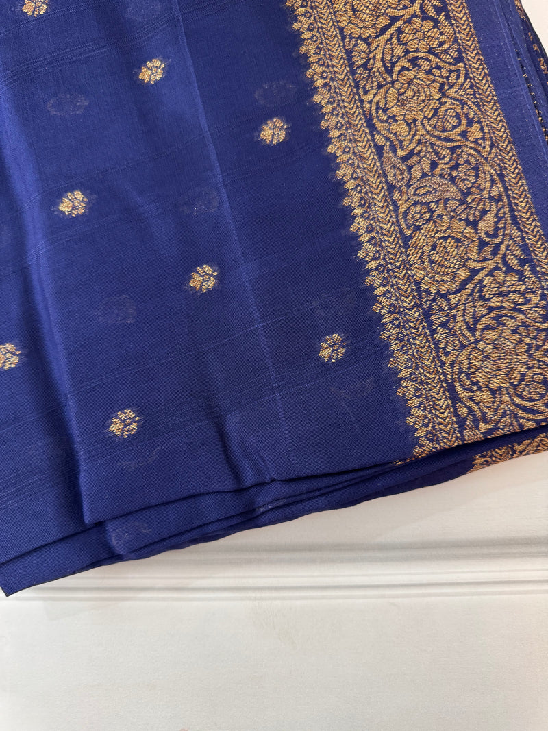 Banarasi Tussar georgette saree  - SMHCSHY RoyalBlue