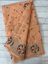 Soft kota silk saree with  embroidery MSS678 Peach