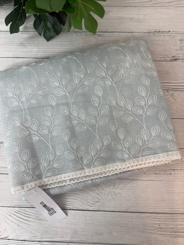 Kota cotton silk embriodery saree MS1455- PastelGrey